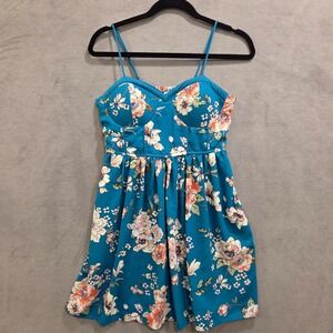 Xhilaration Sweetheart‎ Neck Sleeveless Bra Mini Dress Women Size M Party Floral